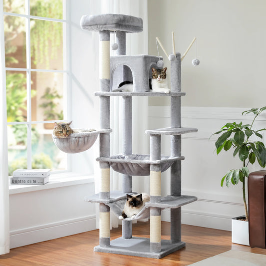 Large Indoor Cat Tree Tower – Multi-Level Activity Center