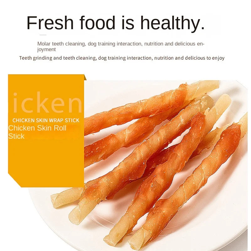 Chicken Breast Dog Chew Sticks – Bite-Resistant Dental Care Treats