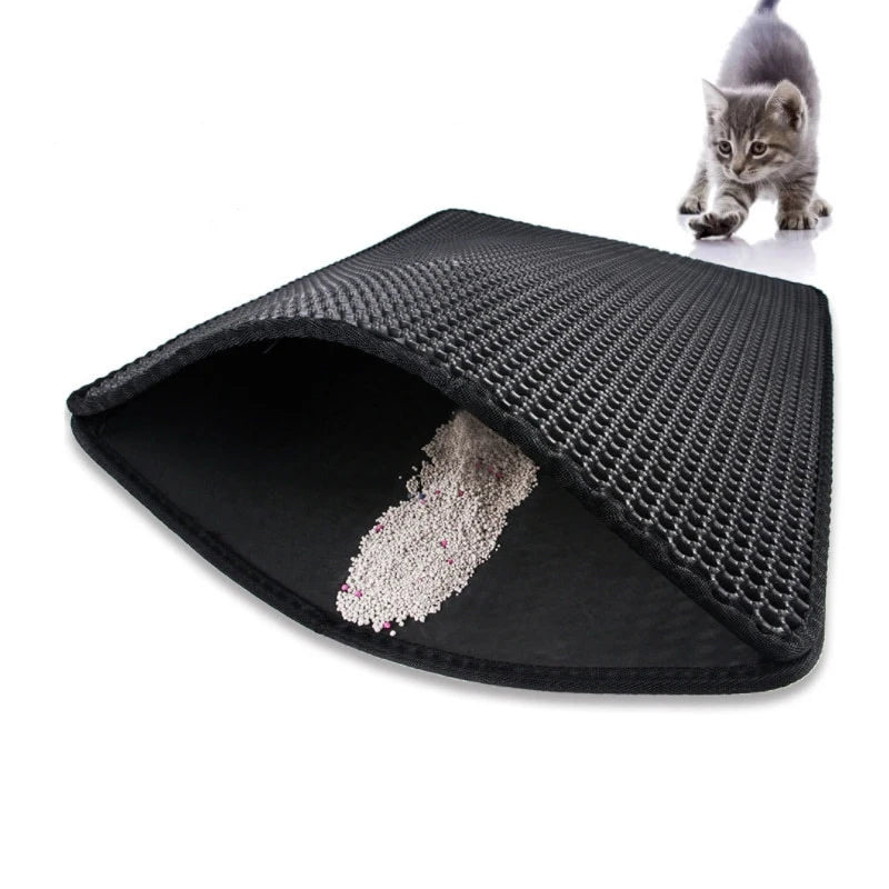 Double-Layer Waterproof EVA Cat Litter Mat – Non-Slip, Easy-Clean Floor Pad